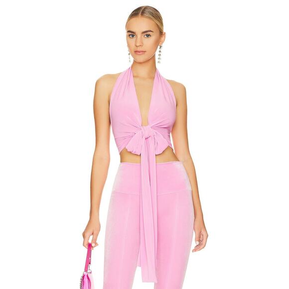 Norma Kamali Halter Wrap Top - S - Picture 1 of 4